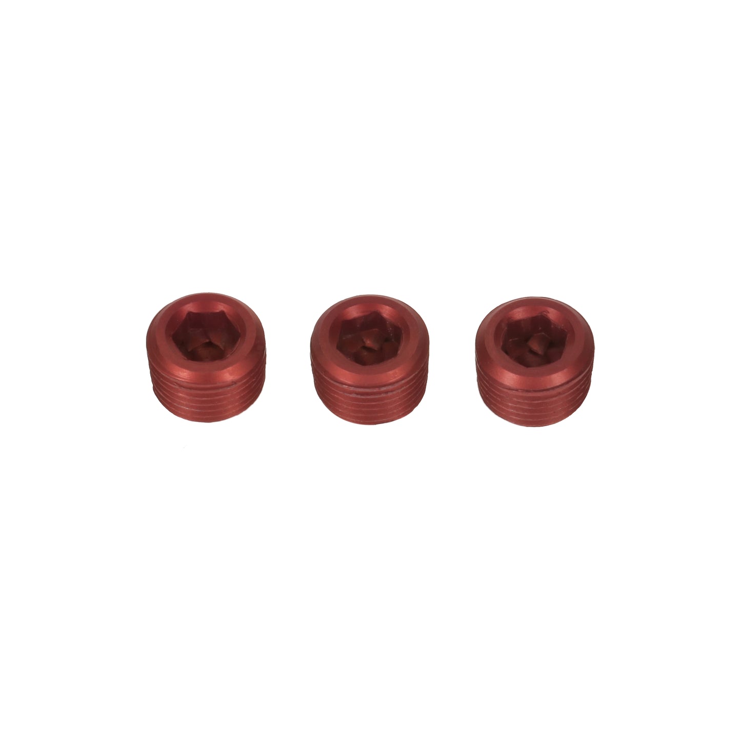 1/8 NPT Red Alu Hex Allen Key Blanking Plug Bung, Blocker Male Fuel Oil Adapter