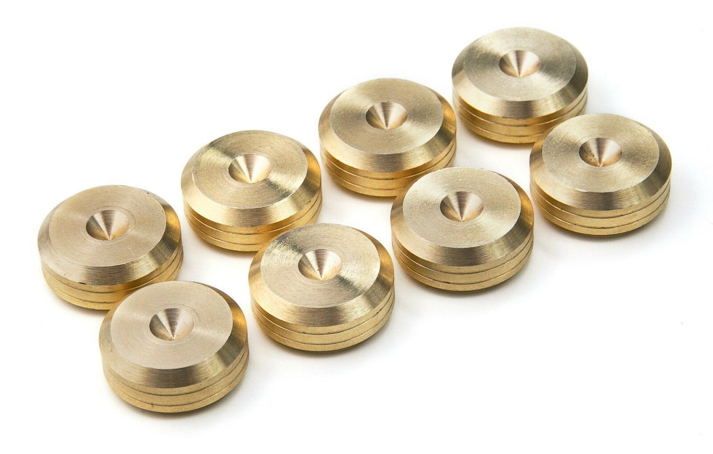Brass Speaker Spike Pads 20 mm dia - Set of 8