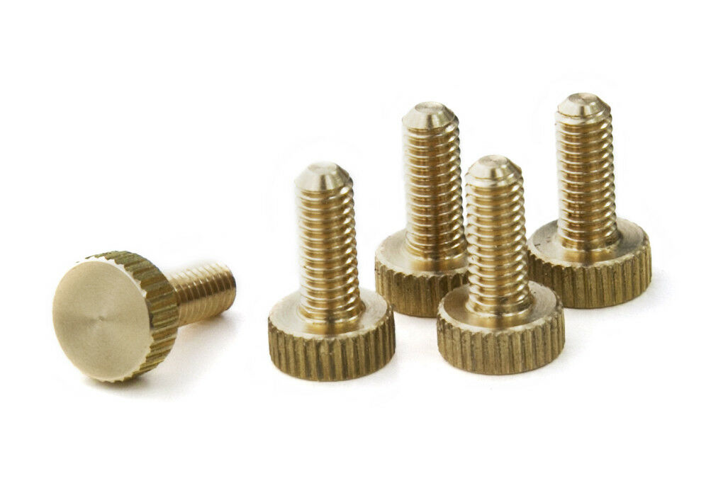 Brass M3 x 10mm Flat Knurled Thumb Screws (Set of 5) computer case hand grip