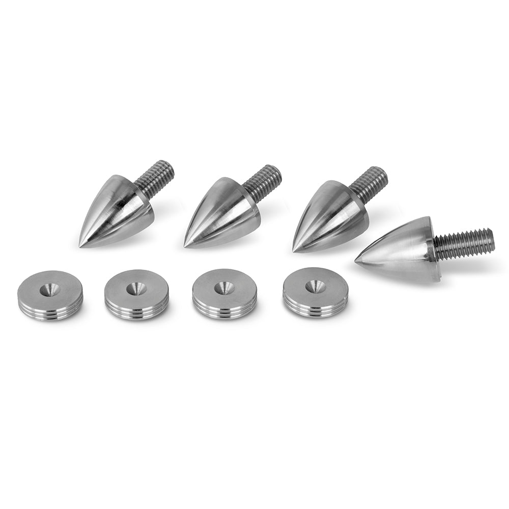 M8 Stainless Speaker Spikes + 20mm Slim Spike Pads - HIFI Stands