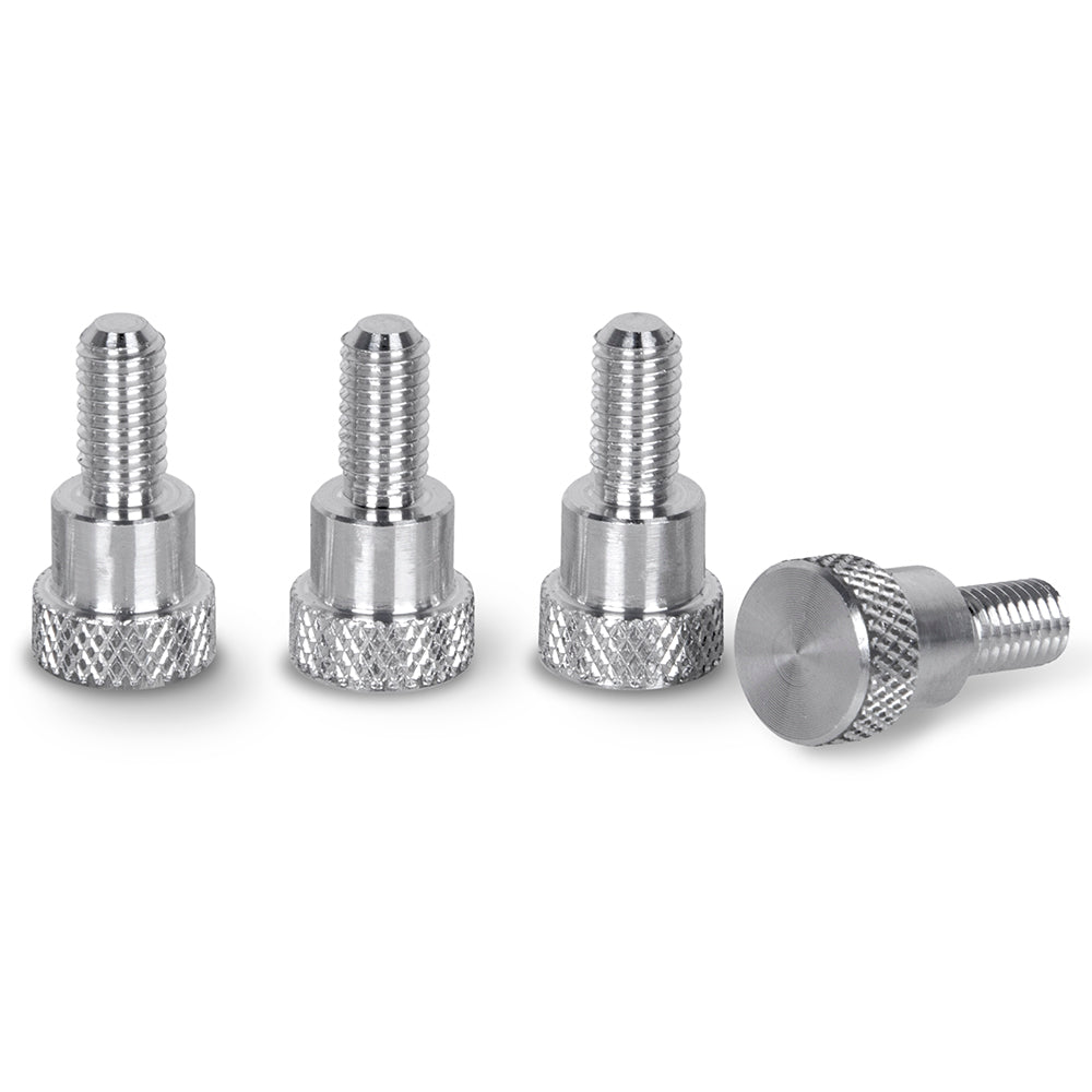 M6 x 10mm L-22mm Alu Shoulder Knurled Thumb Screws (Set of 4)