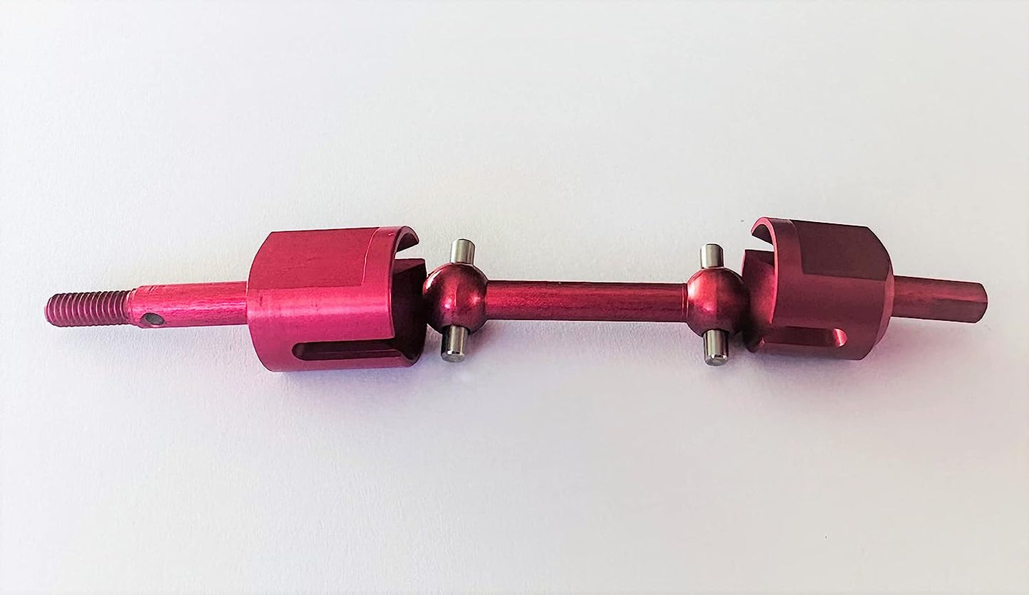 Replacement for TAMIYA TT01 TT02 Alu Axle Shaft Adapter Set for One Axle Red