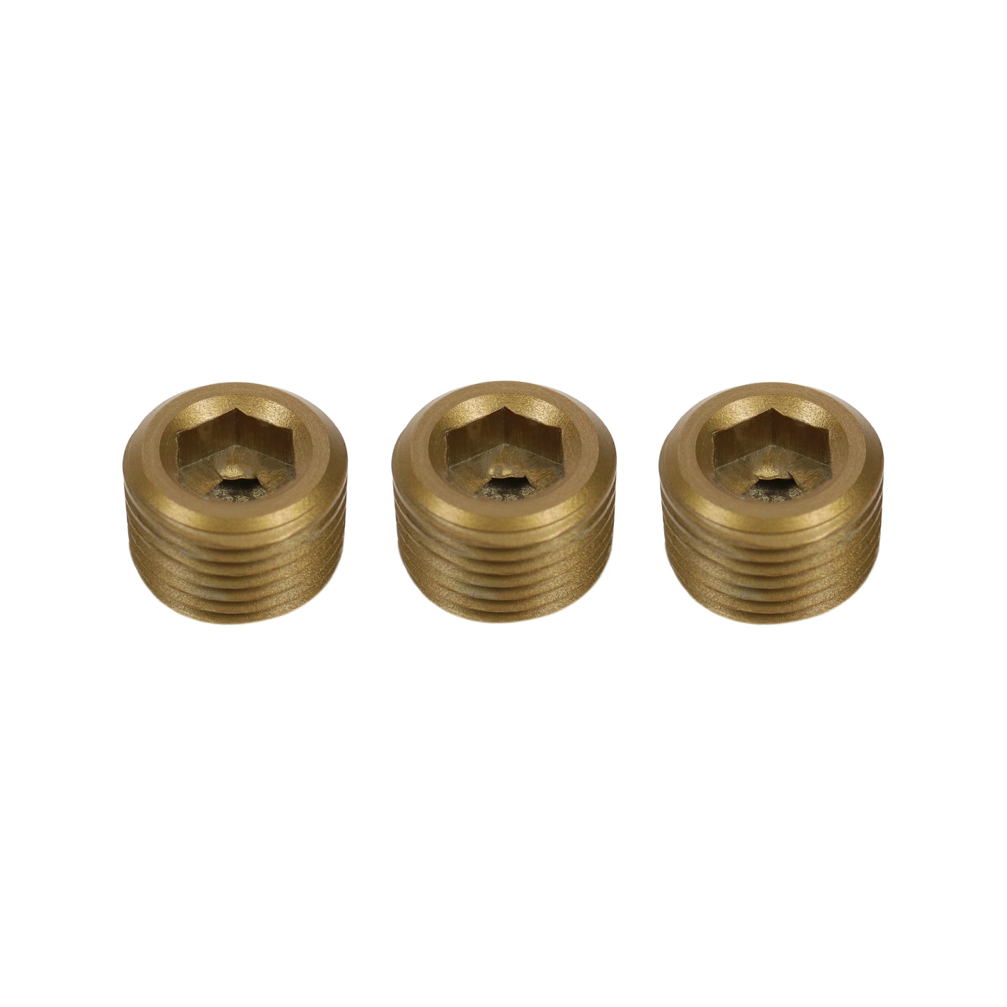 1/8 NPT Gold Alu Hex Allen Key Blanking Plug Bung, Blocker Male Fuel Oil Adapter
