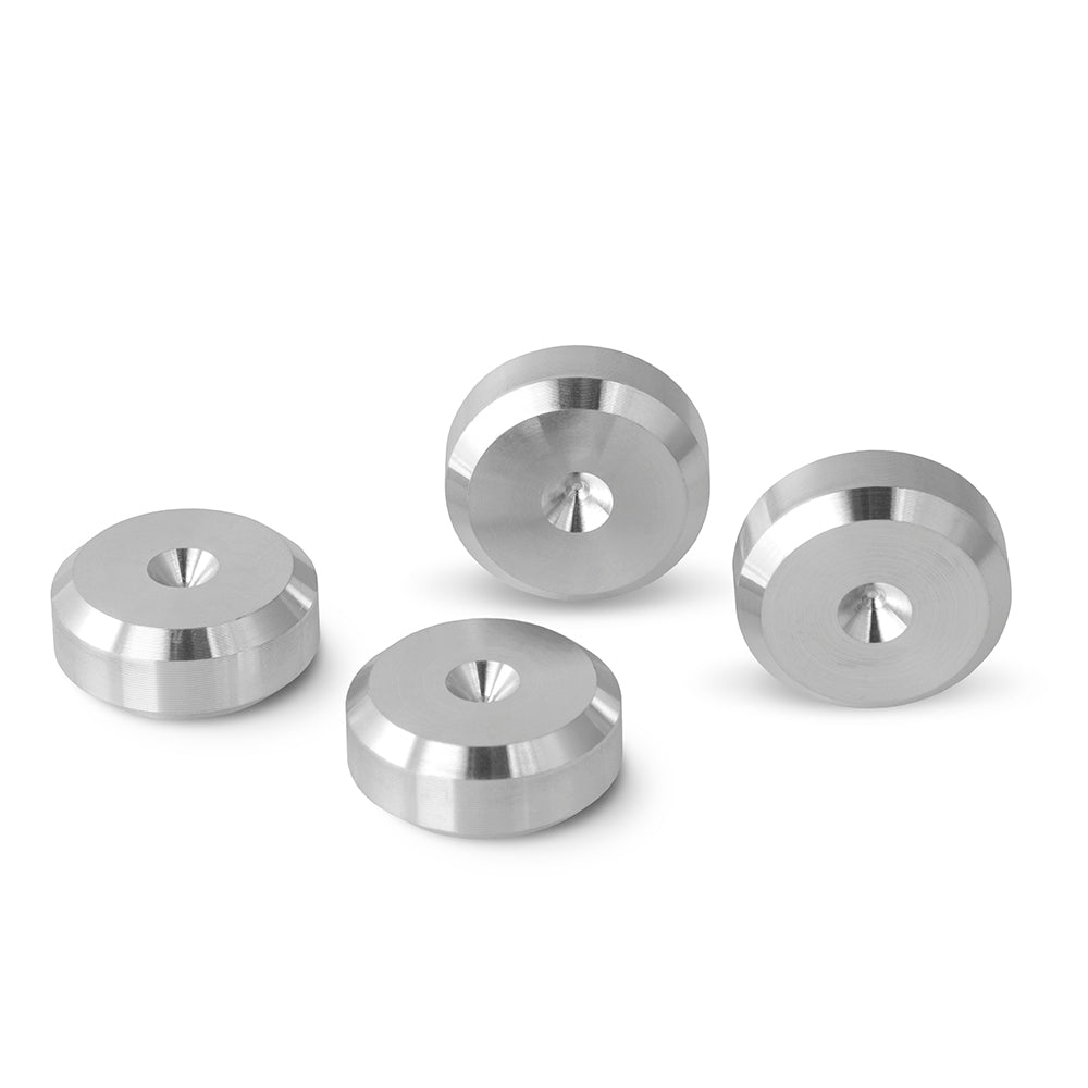 4x XLARGE CNC Aluminium Speaker spike pads shoes feet 20mm