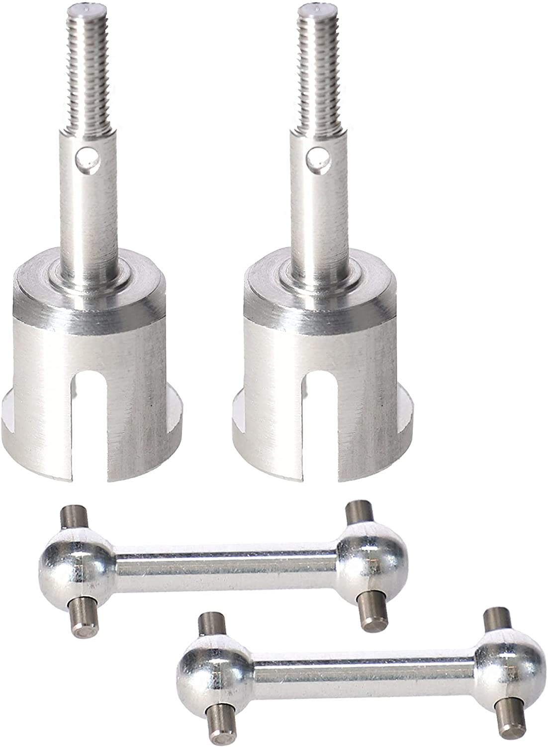 Replacement Alloy Dog Bones Shaft + Wheel Axles Fits Tamiya TT01 TT01E TT02 - 1:10 RC - 4 pcs