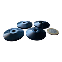 PrecisionGeek® Black Aluminium Coned Speaker Spike Pads 40mm – Set of 4
