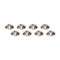PrecisionGeek® Stainless Steel Speaker Spike Pads 20mm CONED – CNC Machined Isolation Discs 6mm, Set of 8