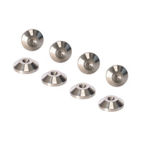 PrecisionGeek® Stainless Steel Speaker Spike Pads 20mm CONED – CNC Machined Isolation Discs 6mm, Set of 8