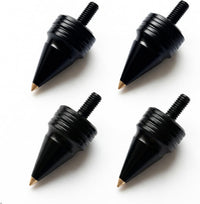 PrecisionGeek® Black Aluminium Speaker Spikes M8 Ø20mm x 34mm with Brass Tip – Set of 4