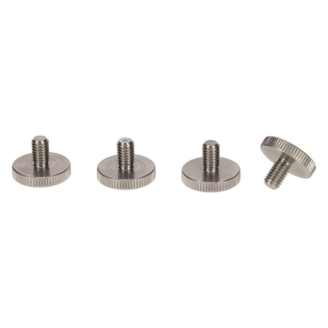 Flat Knurled Thumb Screws M5 x 10mm Stainless Steel (Set of 4)