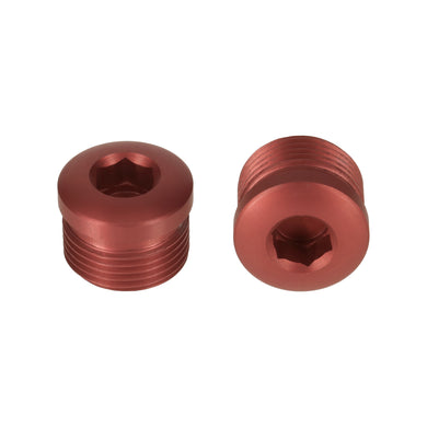 Alu MTB Bicycle Flat Pedal End Dust Caps End Bolts Hex Red