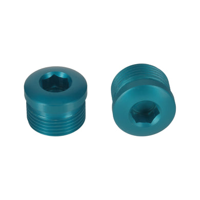 Alu MTB Bicycle Flat Pedal End Dust Caps End Bolts Hex Blue