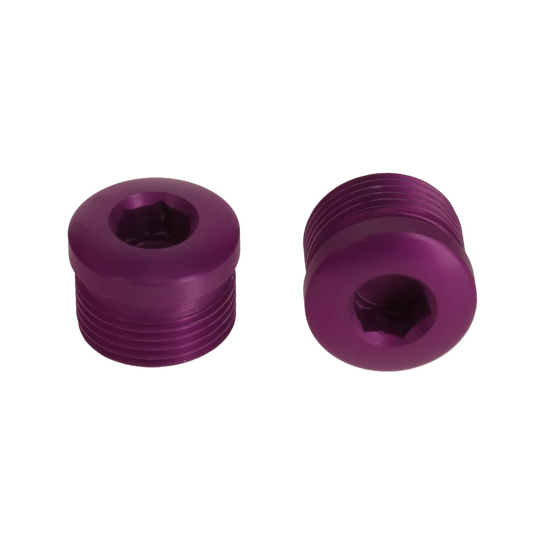 Alu MTB Bicycle Flat Pedal End Dust Caps End Bolts Hex Purple