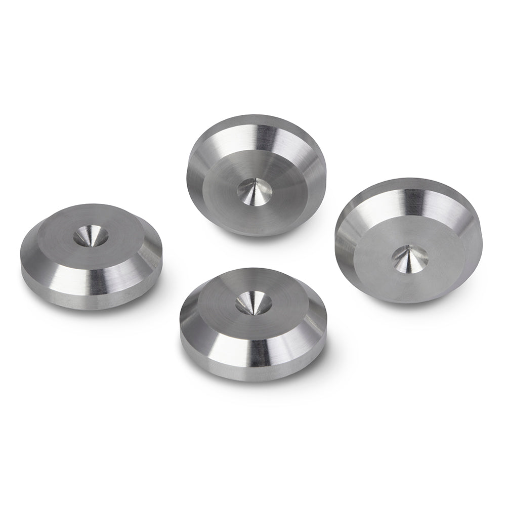 XLARGE - Stainless Speaker Spike Pads 40mm DIA chamfered 4pcs