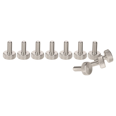 M5 x 10mm Aluminium Flat Knurled Thumb Screws (Set of 10)