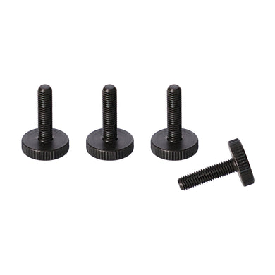 PrecisionGeek Flat Knurled Thumb Screws M5 x 19mm Blackened Steel (Set of 4)