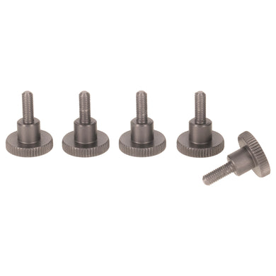 Grey Aluminium M3 x 8mm DIN 464 Thumb Shoulder Screws (Set of 5)