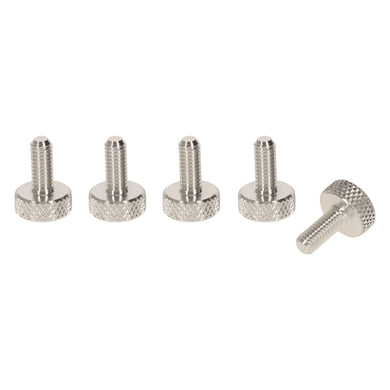 M3 x 10mm Aluminium Flat Knurled Thumb Screws - Set of 5