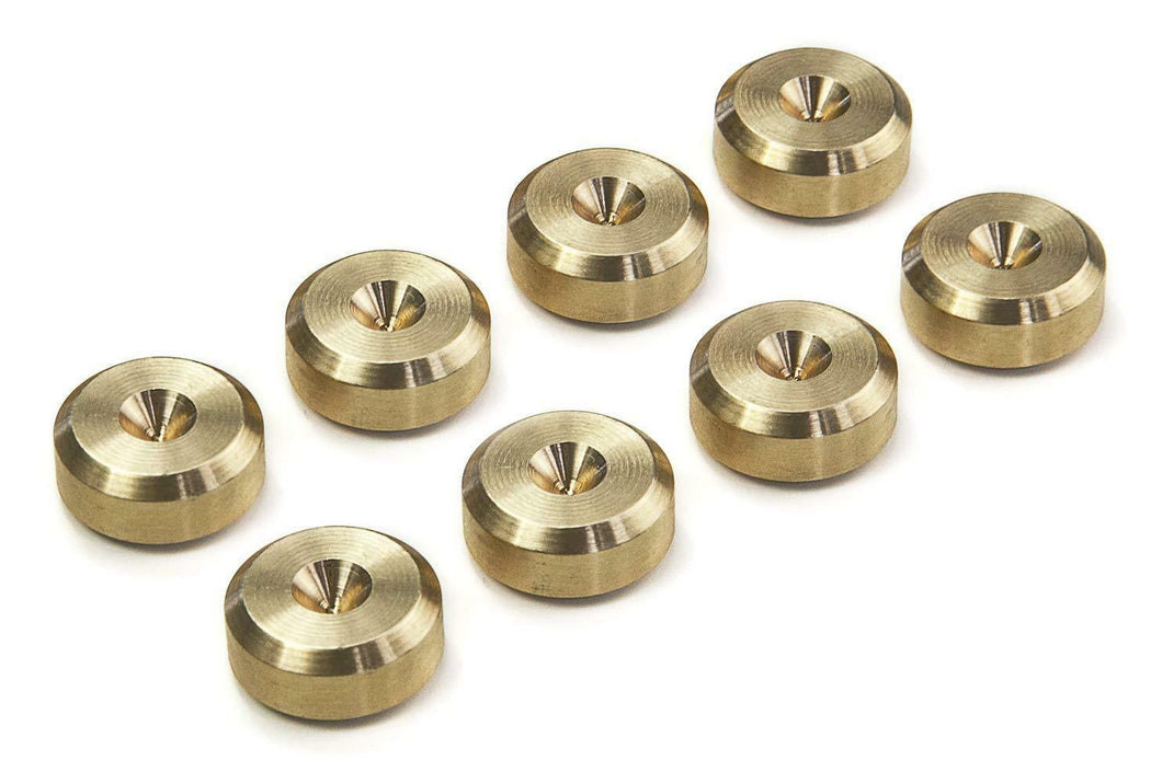 Speaker Spike Pads 16 mm dia BRASS, Speaker Stands and HiFi Chamfered -Set of 8-