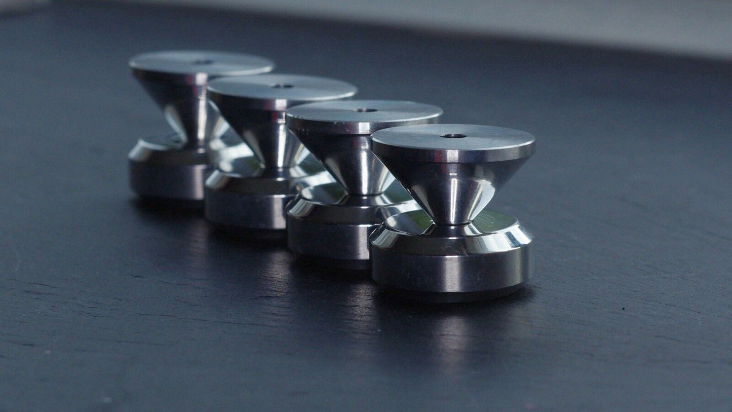Aluminium 4 x Speaker Spikes + 4 x Spikes Pads + 3M adhesive pads