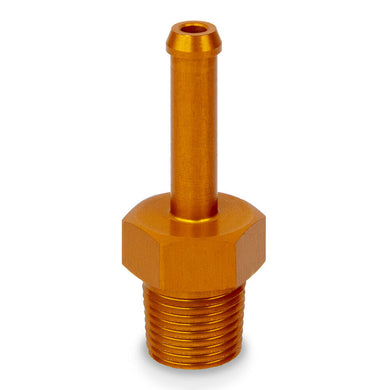1/8 NPT to 4mm 5mm (3/16) Orange Aluminium PUSH ON BARB TAIL Hose Pipe Fitting