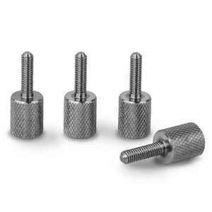 Stainless Steel M4 x 12mm Knurled Thumb Screws with allen / hex key socket x4