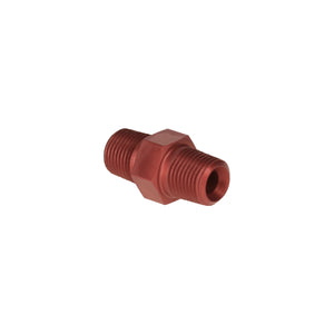 Alu 1/8 NPT to 1/8 NPT Male to Male Adapter / Coupler Union - Red