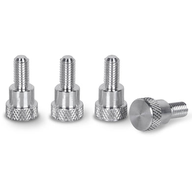 M5 x 10mm L-20mm Alu Shoulder Knurled Thumb Screws (Set of 4)