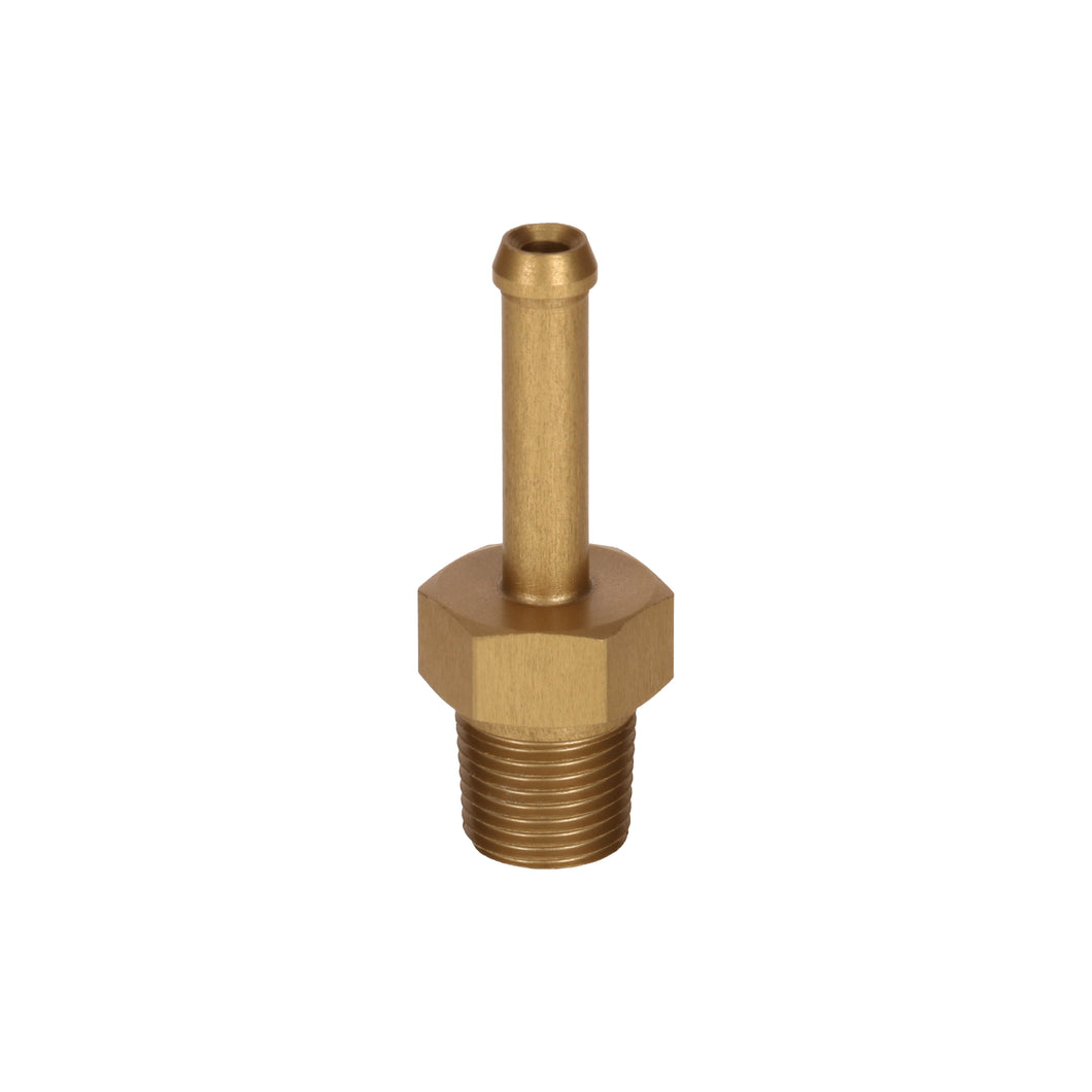 1/8 NPT to 5mm-6mm (1/4) PUSH ON BARB TAIL Adapter Gold Anodised Aluminium