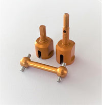 Replacement for TAMIYA TT01 TT02 Alu Axle Shaft Adapter Set for One Axle Orange