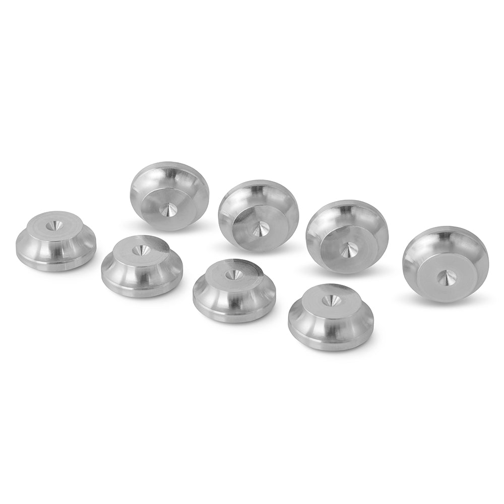 4x XLARGE CNC Aluminium Speaker spike pads shoes feet 20mm