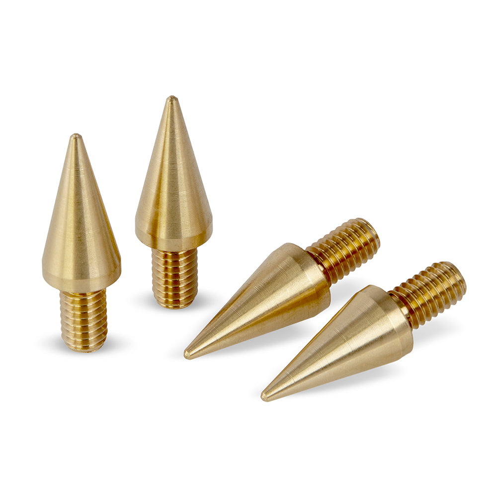 Speaker Spikes M6 Solid Brass for HiFi Pads, Shoes, Feet & Stands - Set of 4 pcs
