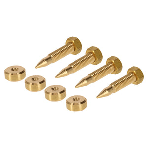 M6 BRASS Speaker Spikes + Spike Pads Shoes HIFI Stands - Set of 4