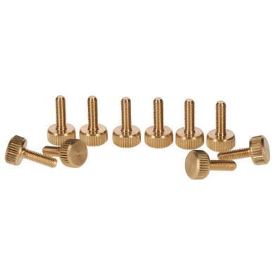 Brass M4 x 10mm Flat Knurled Thumb Screws (Set of 10)