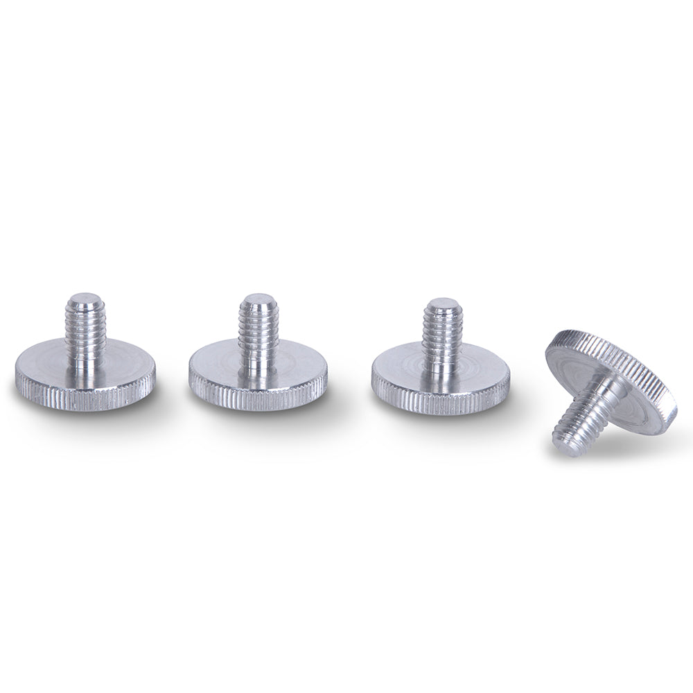 20mm Head - Aluminium Knurled Thumb Screws M6 x 10mm - 4pcs