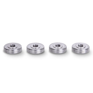 20mm Knurled Thumb Nuts, Female Thumb Wheel Lock Nut Adapter Aluminium M6 x 5mm (Set of 4)