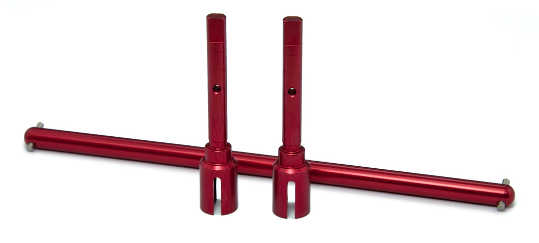Replacement RED Aluminum Propeller Shaft and Joint to TAMIYA  54501 54502 -TT02