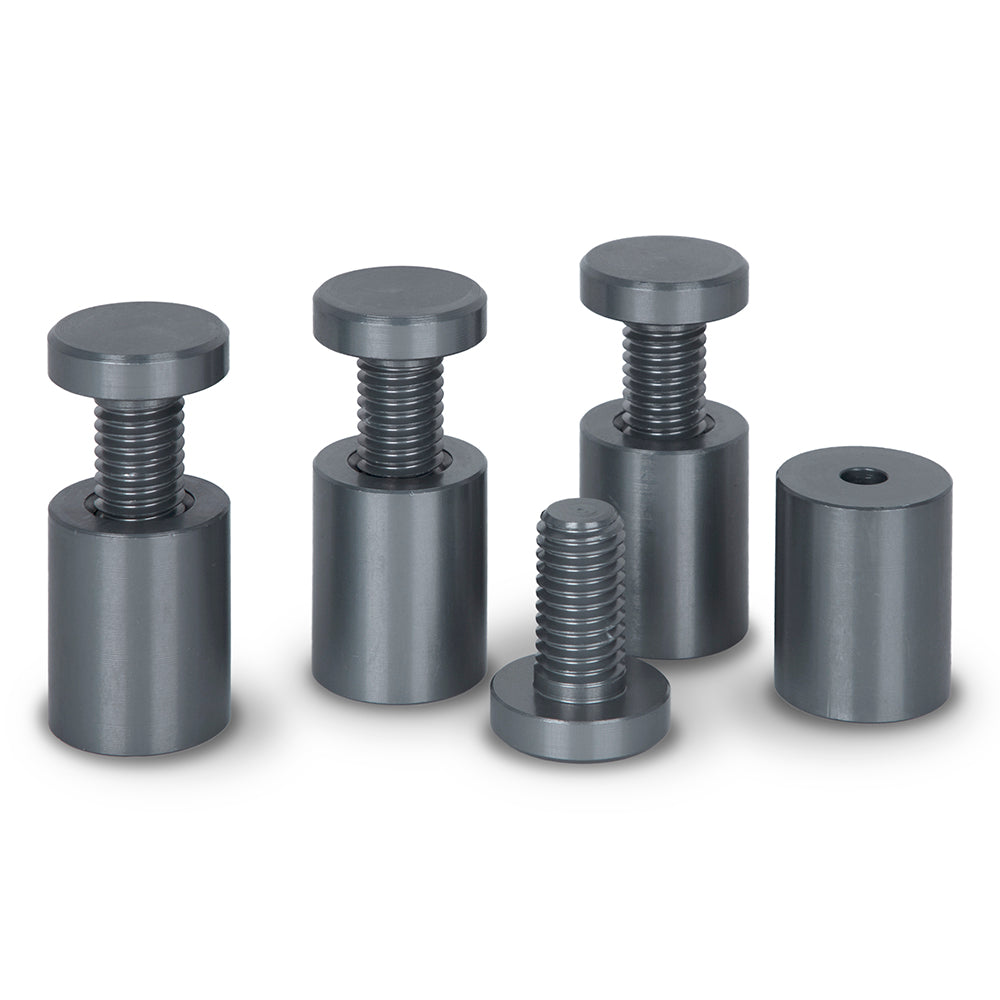 GUN METAL Aluminium Standoffs Sign Fixing 20mm dia L=25mm - Set of 4