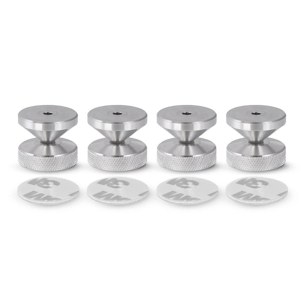 PrecisionGeek Lautsprecher Pads 20mm - Aluminium Vibrationsdämpfer | 8 Stück Set Für HiFi Geräte