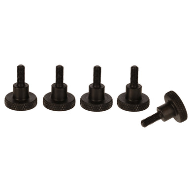 Black Steel M3 x 6mm DIN 464 Knurled Thumb Shoulder Screws (Set of 5)