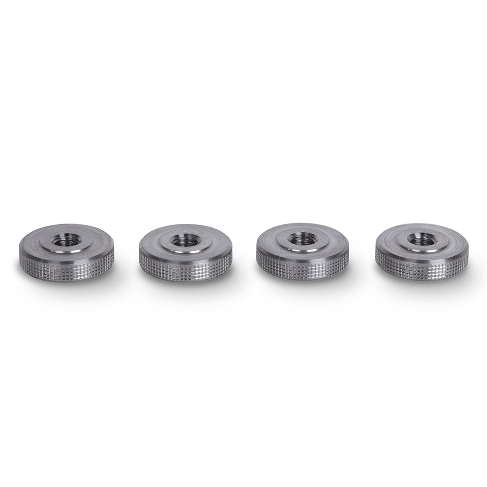 20mm Knurled Thumb Nuts / Female Thumb Wheel Lock Nut Adapter Stainless Steel M6 x 5mm - Set of 4