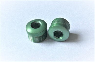Alu MTB Bicycle Flat Pedal End Dust Caps End Bolts Hex Green