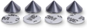Speaker Spikes Cones Grey Aluminium with adhesive pads - Set of 4 pcs