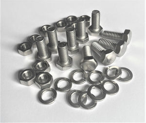 5/16 x 19mm Stainless Steel 304 A2 Hex Bolts with Spring Washers and Nuts 10x